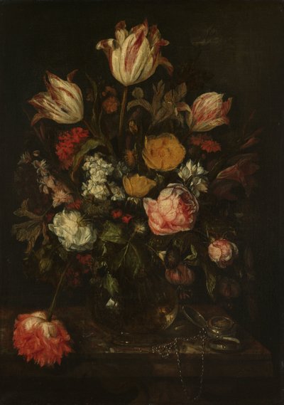 Stilleben med blomster av Abraham van Beyeren