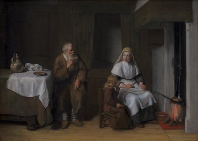 Profeten Elia med enken fra Sarfat og hennes sønn av Abraham van Dijck