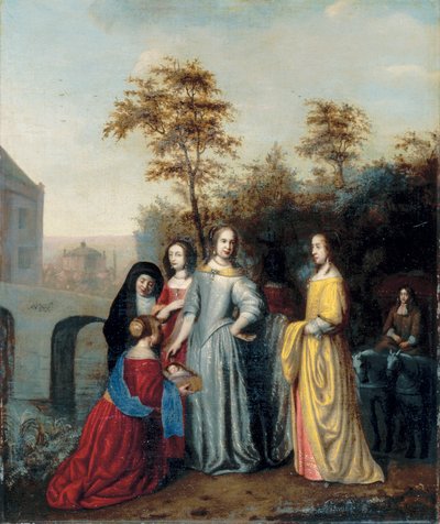 Funn av Moses (olje på lerret) av Abraham van Dyck