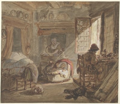 Interiør med familie av Abraham van Strij (I)