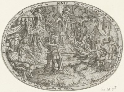 Orfeus i underverdenen: ildelementet Ignis (tittel på objekt) De fire elementene (serietittel) av Abraham van den Hecken