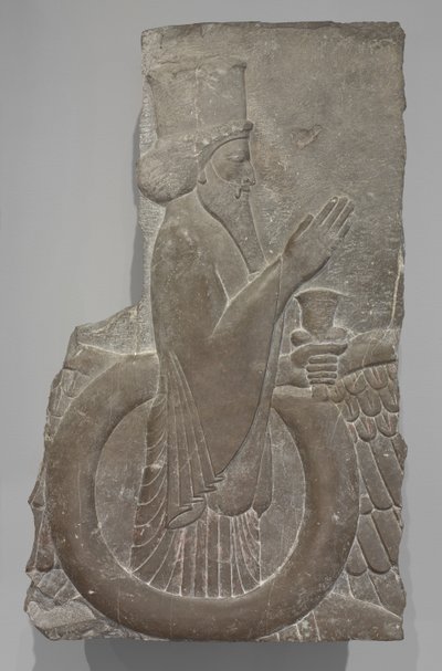 Ahuramazda in the Winged Disk, Persepolis, 486-460 f.Kr. (kalkstein) av Achaemenid