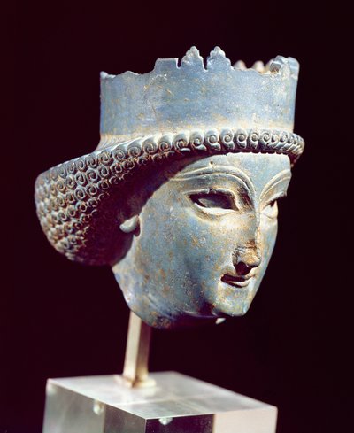 Hodet til en prins, fra Persepolis, 5.–4. århundre f.Kr. (lapis lazuli) av Achaemenid
