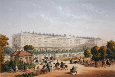Hyde Park Gardens, ca. 1862 (litho-farge) av Achille-Louis Martinet