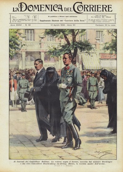 I begravelsen til kansler Dollfuss av Achille Beltrame
