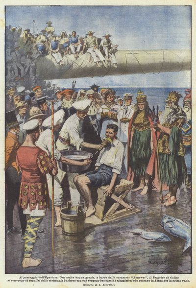 Ved krysset av ekvator av Achille Beltrame