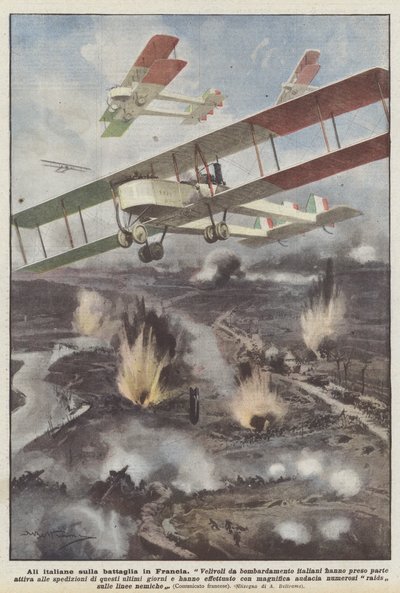 Italienske vinger på slaget i Frankrike av Achille Beltrame