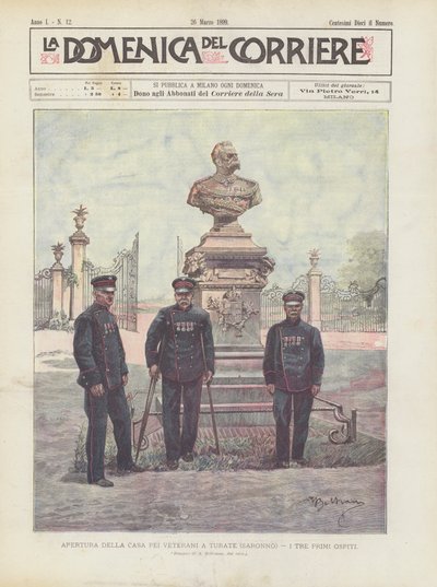 Åpning av Casa Pei Veterani i Turate (Saronno), De tre første gjestene av Achille Beltrame