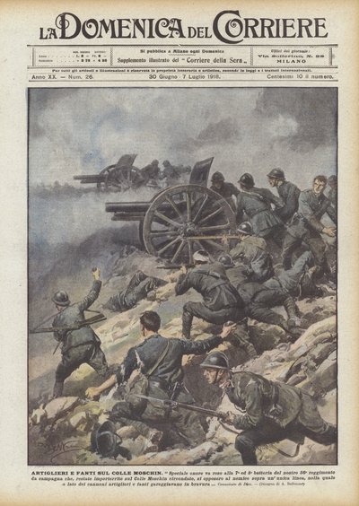Skyttere og infanterister på Moschin-høyden av Achille Beltrame
