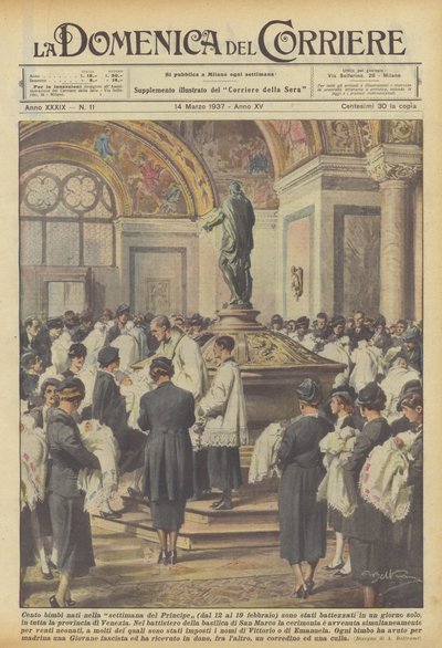 Har hundre babyer født i prinsens uke (12.-19. februar) blitt døpt? av Achille Beltrame