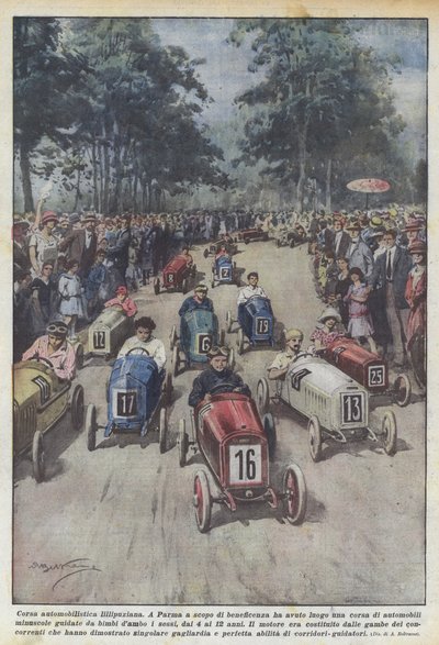 Lilliputian billøp av Achille Beltrame