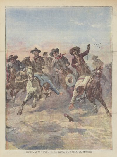 Påskekostymer, The Race To The Rooster, Mexico av Achille Beltrame