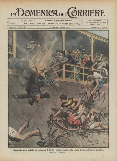 Dramatisk sykkelritt i velodromen i Berlin, damer brent av bensinen til en? av Achille Beltrame
