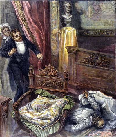 Emile Zola døde i 1902 (1840 - 1902) fransk forfatter. av Achille Beltrame