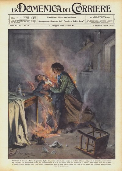 Mors heltemot av Achille Beltrame