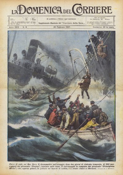 Furor av bølger på Svartehavet av Achille Beltrame