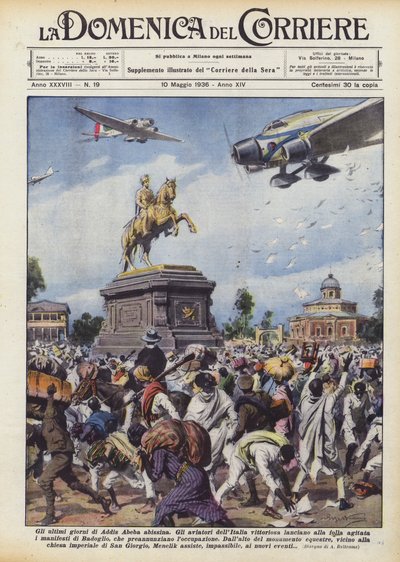 De siste dagene av abyssiniske Addis Abeba av Achille Beltrame