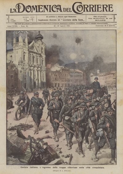 Italienske Gorizia, De seirende troppenes inntog i den erobrede byen av Achille Beltrame
