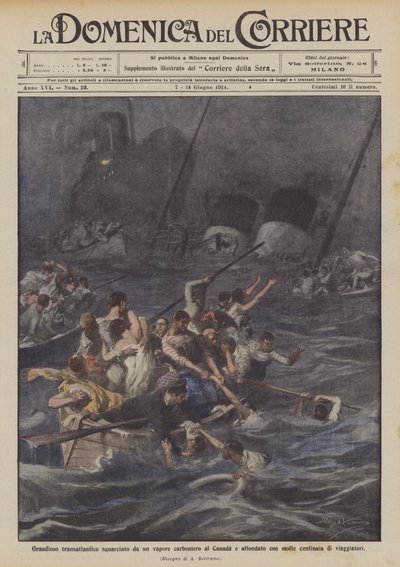 En storslått havbåt revet i stykker av en kulldamper i Canada og senket med mange? av Achille Beltrame