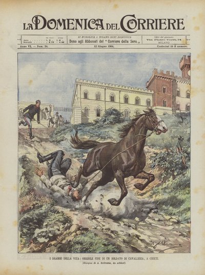 The Dramas Of Life, Horrible End Of A Cavalry Soldier, In Chieti av Achille Beltrame