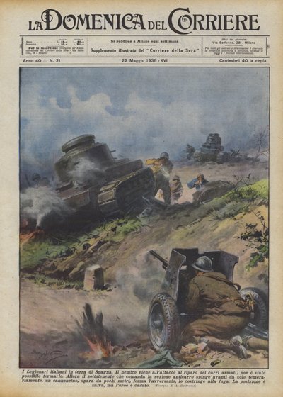 De italienske legionærene i landet Spania av Achille Beltrame