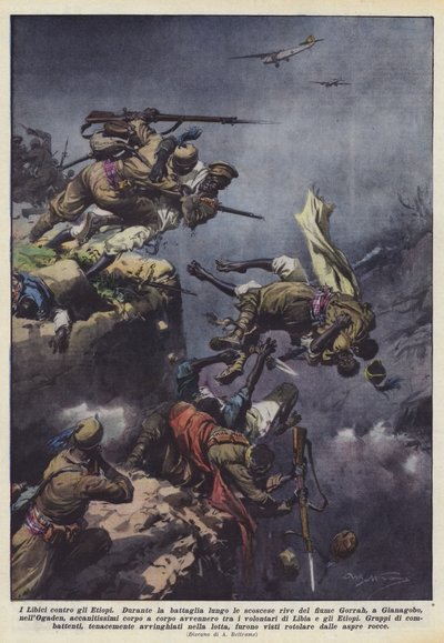 Libyanerne mot etiopierne av Achille Beltrame