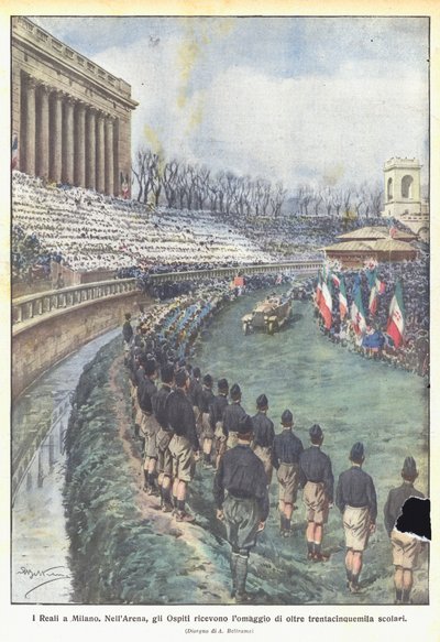 De kongelige i Milano av Achille Beltrame
