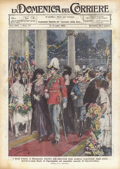 De kongelige av Italia i Danmark av Achille Beltrame