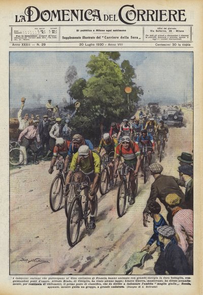 Har de italienske mesterne som deltok i Cycling Tour of France animert med stor energi? av Achille Beltrame