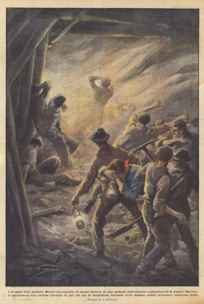 Gruvenes tragedier av Achille Beltrame
