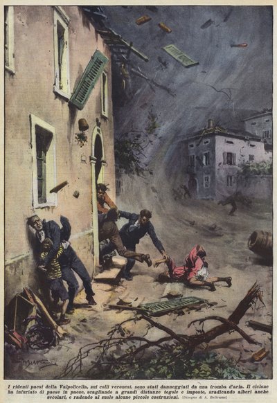 De herlige landsbyene Valpolicella, på Veronese-åsene, ble skadet av et lufthorn av Achille Beltrame
