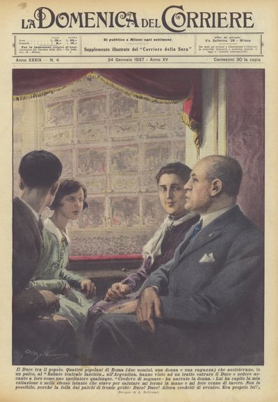 Duce blant folket av Achille Beltrame