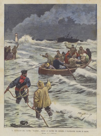 Forliset til Vapor Planier ved Bouches-du-Rhône, reddet passasjerene av Achille Beltrame
