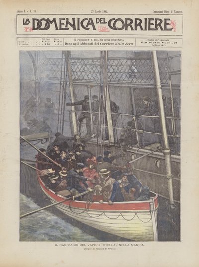 The Senking Of The Steam Star In The Channel av Achille Beltrame