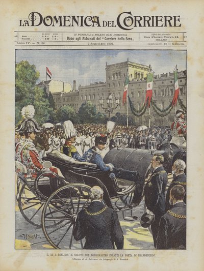 Kongen i Berlin, Borgmesterens salutt foran Brandenburger Tor av Achille Beltrame