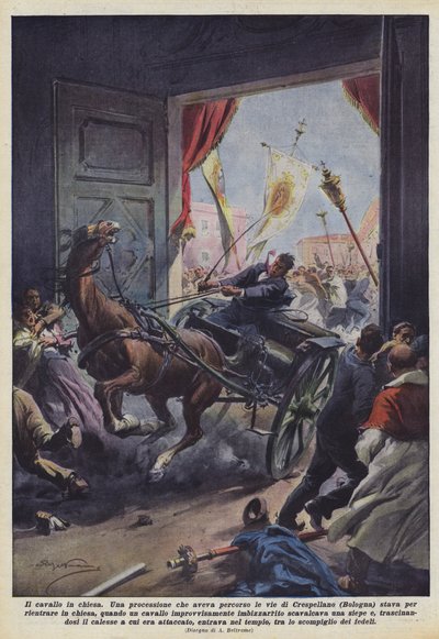 Hesten i kirken av Achille Beltrame