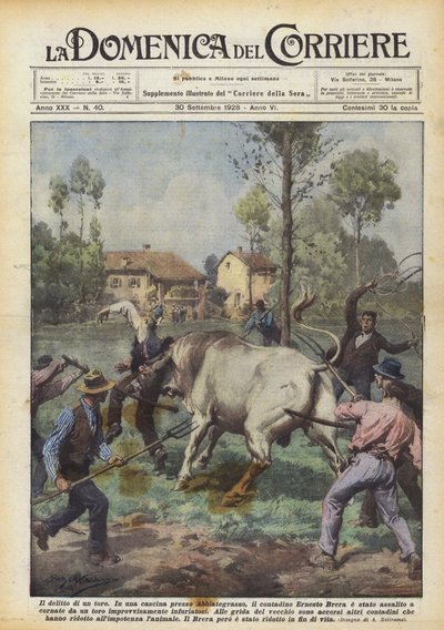 Drapet på en okse av Achille Beltrame
