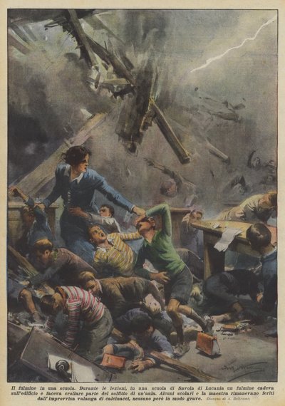 Lyn på en skole av Achille Beltrame