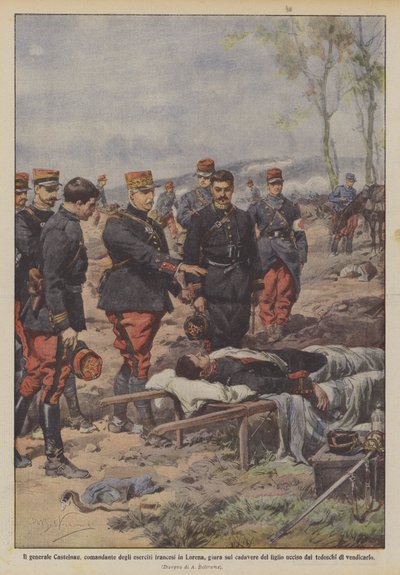 General Castelnau, sjef for de franske hærene i Lorraine, sverger på liket av sønnen sin? av Achille Beltrame