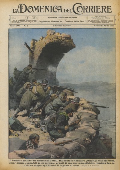 Det lysende heltemotet til forsvarerne av Teruel av Achille Beltrame
