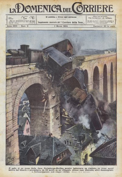 Hoppet av et tog av Achille Beltrame