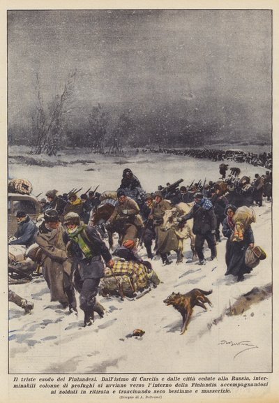 Finnenes triste utvandring av Achille Beltrame