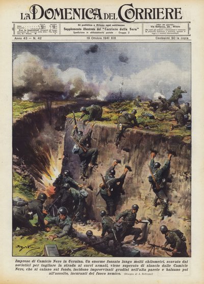 Blackshirt-bedrifter i Ukraina av Achille Beltrame
