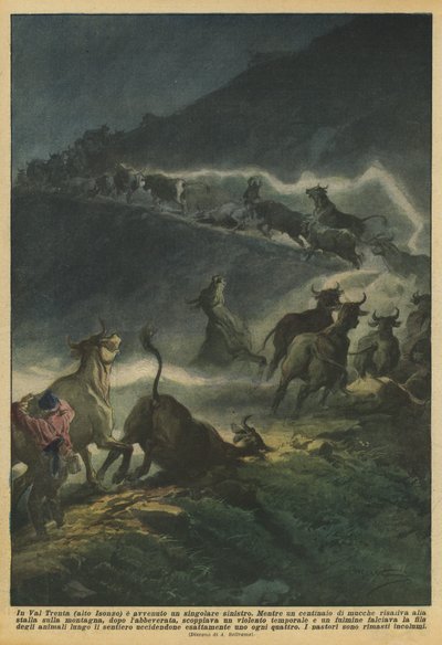 En enestående ulykke skjedde i Val Trenta (øvre Isonzo) av Achille Beltrame