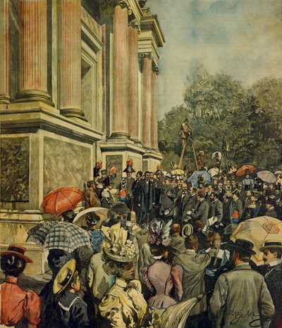 Innvielse av den første internasjonale kunstutstillingen i Venezia, av Achille Beltrame (1871-1945), fra La Domenica del Corriere, 30. april 1899 av Achille Beltrame