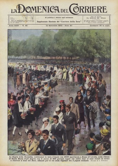 Brudefestivalen, feiret i hele Lazio med 2620 bryllup, i Roma hvis den holdes? av Achille Beltrame