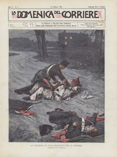 Tragedien til Villa Bellocchi av 29. januar av Achille Beltrame