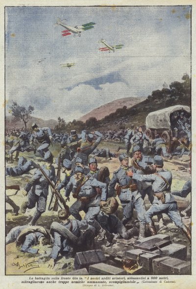 Kampen på Giulia-fronten av Achille Beltrame