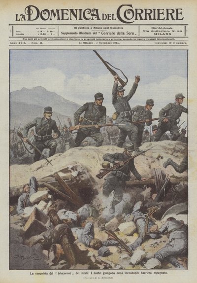 Erobringen av Mrzli-graven ankommer våre menn på den formidable stormede barrieren av Achille Beltrame