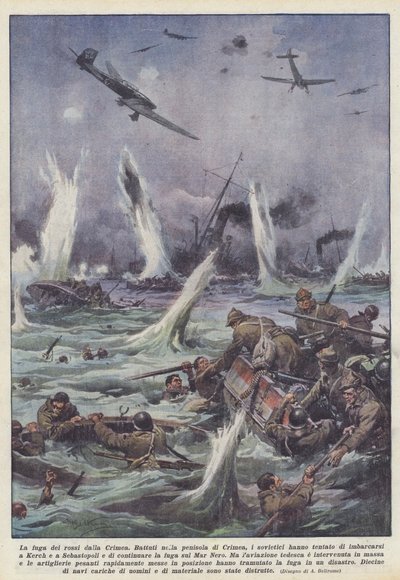 De rødes rømming fra Krim av Achille Beltrame